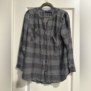 Apt. 9 Houndstooth Women's Button Down Shirt, size M